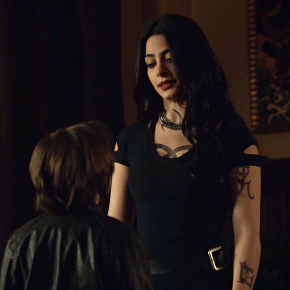 Alexander Wang Slit Sleeve Knit Dress ASO Isabelle Lightwood - Picture 7 of 9